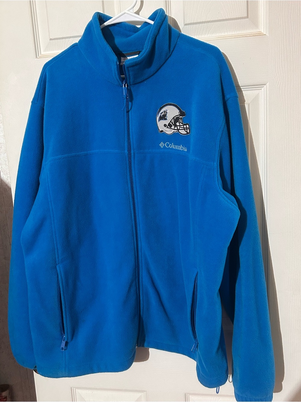 Columbia Men’s Carolina Panthers NFL Blue Full-Zip Fleece Jacket